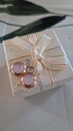 Ti Sento oorbedels roséverguld met roze, Sieraden, Tassen en Uiterlijk, Oorbellen, Met kristal, Hangers, Ophalen of Verzenden