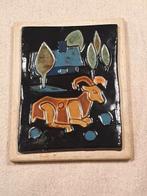 Keramiek tegel Henk Potters boerderij met geit, Ophalen