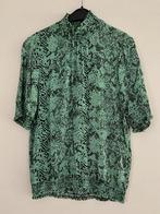 Groen-zwarte blouse/top DISTRIKT S ZGAN, Distrikt, Ophalen of Verzenden, Zo goed als nieuw, Korte mouw