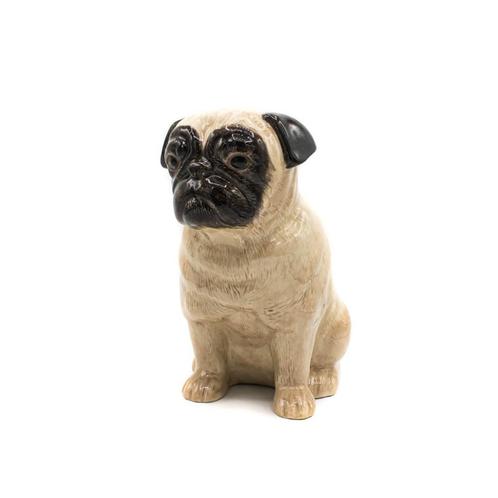 Mopshond vaas pug Quail, Antiek en Kunst, Antiek | Porselein, Ophalen of Verzenden