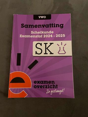 Samenvatting Scheikunde VWO Examen 2024-2025 beschikbaar voor biedingen