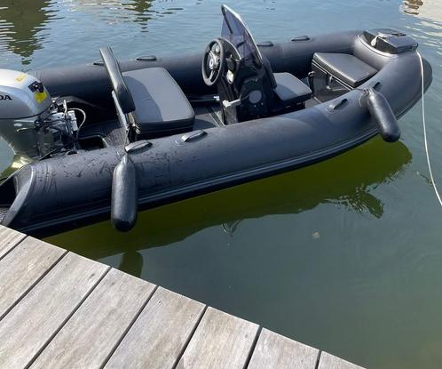 Grand silverline rib 370 de luxe ZGAN (zwart), Watersport en Boten, Rubberboten, Zo goed als nieuw, Overige merken, Overige materialen