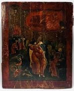 552. Icoon, tempera op paneel – 18e eeuw, Rusland, Antiek en Kunst, Ophalen of Verzenden