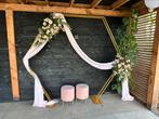 Backdrop hexagon goud, Ophalen of Verzenden, Zo goed als nieuw, Versiering, Geboorte of Huwelijk