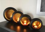 Marrakech round candles black/gold Nieuw!, 25 tot 50 cm, Nieuw, Ophalen of Verzenden, Metaal