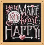 Daimond painting 143 you make my heart happy OP=OP, Ophalen, Nieuw, Knutselwerk
