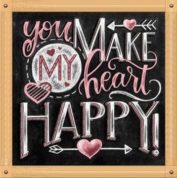 Daimond painting 143 you make my heart happy OP=OP beschikbaar voor biedingen