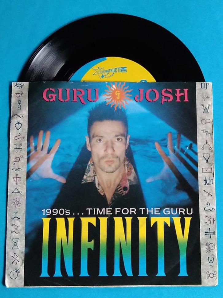 Guru Josh - Infinity (1990’s time for guru), Cd's en Dvd's, Vinyl Singles, Zo goed als nieuw, Single, Dance, 7 inch, Verzenden