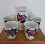 Vintage gluhwein kan met bekers Lilien Austria porselein, Antiek en Kunst, Ophalen of Verzenden