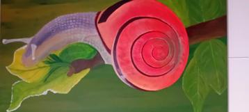 Slak op doek beschikbaar voor biedingen