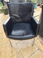 3 leuke lederen stoeltjes gratis af te halen., Huis en Inrichting, Fauteuils, Ophalen, Zo goed als nieuw, 75 tot 100 cm
