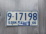 Kentekenplaat 1966 South Dakota Nummerplaat Nummerbord, Ophalen of Verzenden, Gebruikt, Auto's