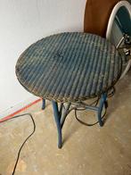 Lloyd loom blauw rieten bijzettafel, Ophalen
