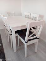 IKEA uitschuifbaar eettafel., Huis en Inrichting, Tafels | Eettafels, Ophalen, Gebruikt, 50 tot 100 cm, Vijf personen of meer