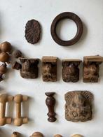 BROCANTE  HOUTEN GREPEN EN HOUTEN BESLAG, Antiek en Kunst, Ophalen of Verzenden