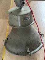 Gave originele industriele plafondlamp, Huis en Inrichting, Lampen | Plafondlampen, Ophalen, Gebruikt, Glas, Vintage