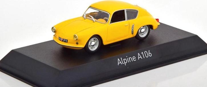 Renault Alpine A106 1956 Geel Model 1/43 Norev 517822, Hobby en Vrije tijd, Modelauto's | 1:43, Nieuw, Auto, Norev, Ophalen of Verzenden