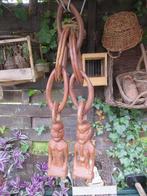 Handgesneden Afrikaanse houten trouwketting, tribaal houtsni, Ophalen of Verzenden