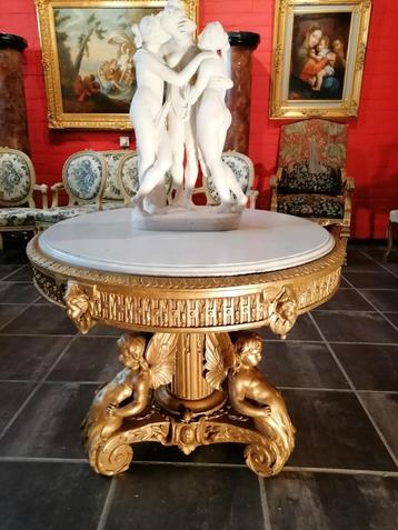 bijzondere antiek louis XVI gilt hout beelden centertable beschikbaar voor biedingen