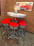 FIFTIES SIXTIES AMERIKAANSE BARKRUKKEN BEL AIR BAR TAFEL, Ophalen, 60 tot 90 cm, Met voetsteun, Zo goed als nieuw