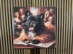 Franse Bulldog Fluffy Barok Canvas, Minder dan 50 cm, Foto of Poster, Minder dan 50 cm, Zo goed als nieuw