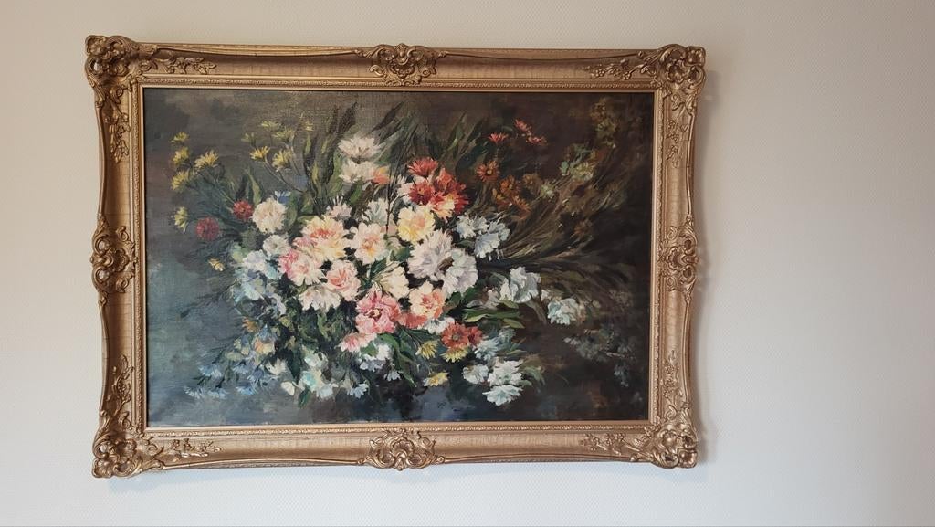 Bloemstilleven van Theo Wiegman, 1928, Antiek en Kunst, Kunst | Schilderijen | Klassiek, Ophalen