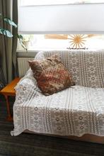 Grand Foulard / Gehaakt sprei, Huis en Inrichting, Woonaccessoires | Plaids en Woondekens, Ophalen of Verzenden, Gebruikt