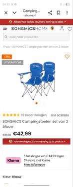 Campingstoelen 2 Set, Ophalen of Verzenden, Nieuw, Campingstoel