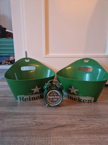 2 Heineken IJsemmers en heineken Wekker beschikbaar voor biedingen