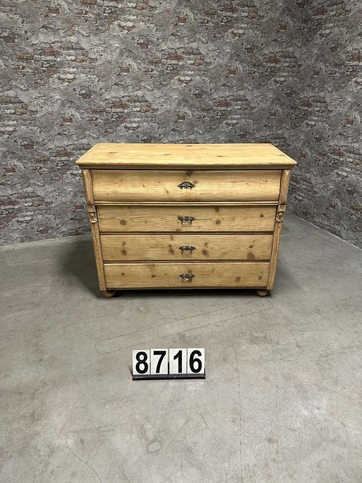 nr.8716 Mooie Grenen commode met lades, Kinderen en Baby's, Kinderkamer | Commodes en Kasten, Gebruikt, Commode, 90 tot 105 cm