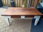 Teak houten salontafel, 50 tot 100 cm, 100 tot 150 cm, Rechthoekig, Zo goed als nieuw