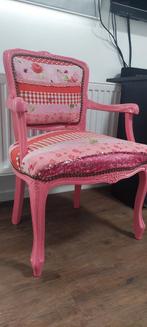 barok stoel (roze gepimd), Huis en Inrichting, Fauteuils, Minder dan 75 cm, Zo goed als nieuw, Ophalen