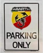 Abarth parking only kunststof bord, Nieuw, Verzenden