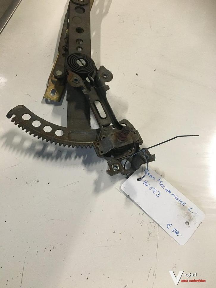 Mercedes W123 Raammechanisme Linksachter, Auto-onderdelen, Ruiten en Toebehoren, Gebruikt, Ophalen of Verzenden