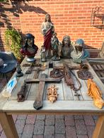 Verzameling religieuze beelden etc in 1 koop, Antiek en Kunst, Antiek | Religie, Ophalen