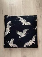 Kussen met Vogelprint - Zwart/Goud, Ophalen of Verzenden, Zo goed als nieuw, Zwart, Vierkant