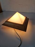 Vintage jaren 60 70 scandinavisch design grenen en kunststof, Huis en Inrichting, Lampen | Plafondlampen, Kunststof, Gebruikt