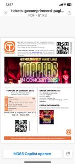 Toppers 2025, Tickets en Kaartjes, Concerten | Nederlandstalig, Twee personen, Mei