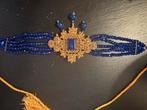 Sieraden Set: Halsband & Oorbellen, Met hanger, Kunststof, Blauw, Nieuw