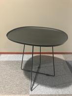 Bijzettafel zwart metaal, Huis en Inrichting, Minder dan 55 cm, Metaal of Aluminium, Rond, Zo goed als nieuw