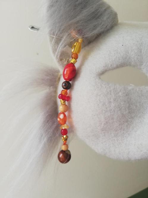 Therian masker rode kralen hanger accessoires, Sieraden, Tassen en Uiterlijk, Overige Accessoires, Nieuw, Ophalen of Verzenden
