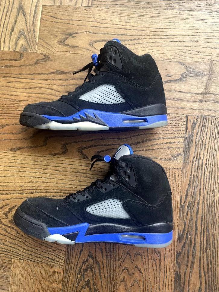 Air Jordan 5 Retro Racer Blue | maat 7,5 US / 40,5 EU, Kleding | Heren, Schoenen, Zo goed als nieuw, Sneakers of Gympen, Zwart