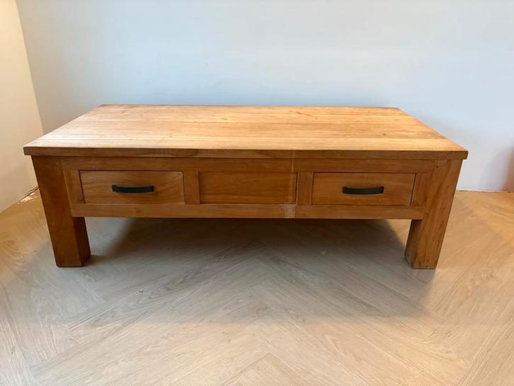 Teak houten meubels, Huis en Inrichting, Tafels | Salontafels, Gebruikt, Minder dan 50 cm, 100 tot 150 cm, Rechthoekig, Teakhout