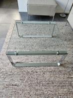 Rolf Benz salontafel - glas met RVS poot, Huis en Inrichting, Ophalen, 50 tot 100 cm, 50 tot 100 cm, Zo goed als nieuw