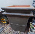 Plantenpot 65x65x65 van fiberstone | 2 stuks, Ophalen, Overige materialen, Vierkant, Tuin