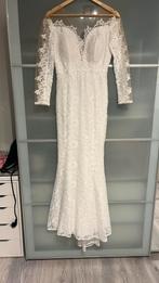 Gedragen Trouwjurk - Slechts 3 Uur!, Ophalen of Verzenden, Gedragen, Wit, Trouwjurk
