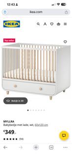 Babybedje / babyledikant met lade Ikea Myllra, Ophalen of Verzenden, Gebruikt, Ledikant
