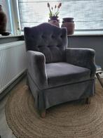 Zgan grijs gecaptioneerde fauteuil van Olav Home, Huis en Inrichting, Ophalen, Zo goed als nieuw