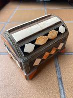 Vintage brocante ingelegd Marokkaans kistje juwelen doosje, Antiek en Kunst, Ophalen of Verzenden