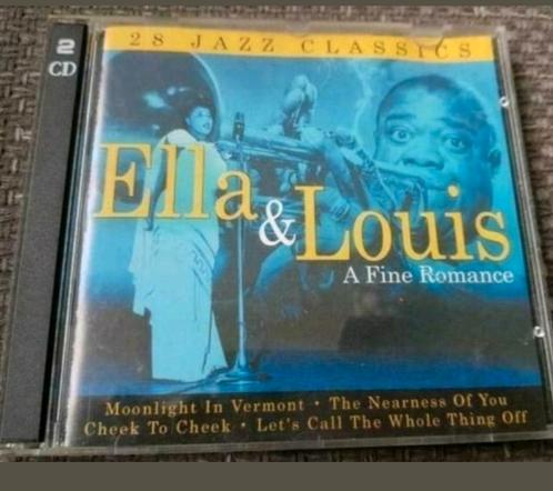 Dubbel cd Ella & Louis - A fine romance 28 jazz classics., Cd's en Dvd's, Cd's | Jazz en Blues, Zo goed als nieuw, Jazz, Ophalen of Verzenden